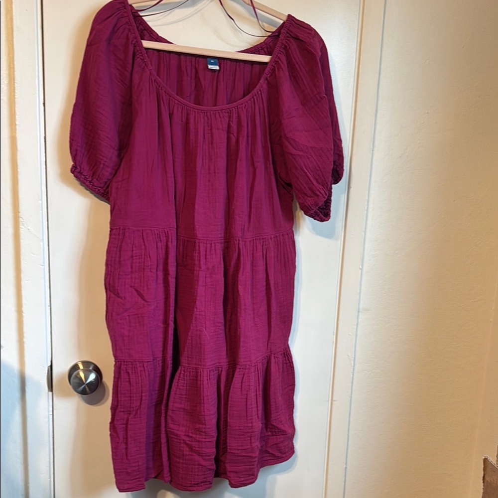 Pink Puff Sleeve Mini Sundress